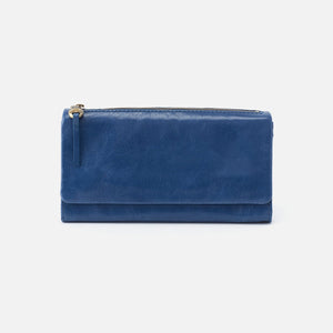 Alto Continental Wallet in Polished Leather - Atlantis Blue