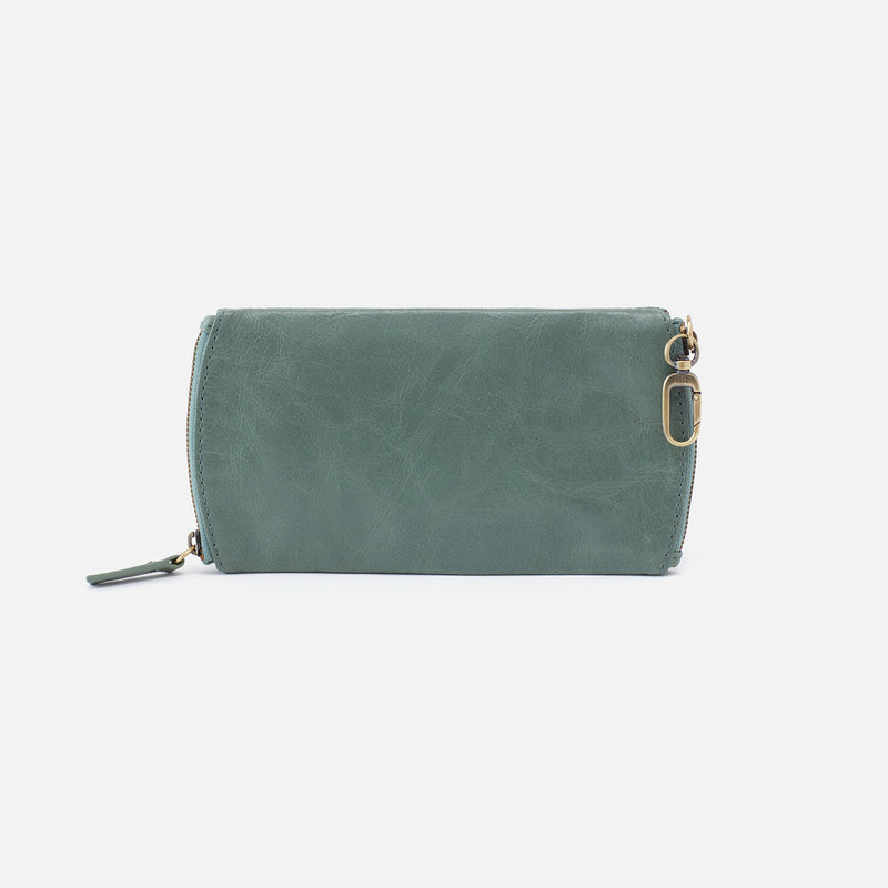 Spark Double Eyeglass Case in Polished Leather - Bottle Green