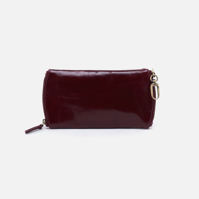 Spark Double Eyeglass Case in Polished Leather - Merlot