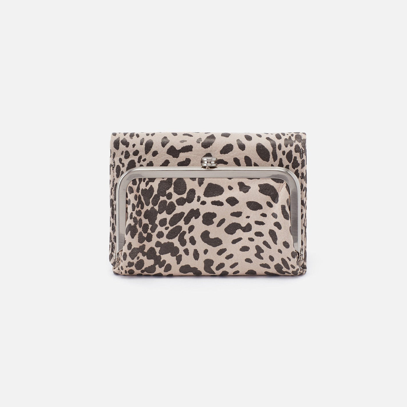 Robin Compact Wallet in Printed Leather - Cheetah Print