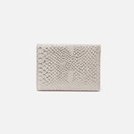 Robin Compact Wallet in Printed Leather - Gold Filigree Exotic