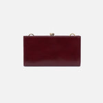 Mila Wallet Crossbody in Polished Leather - Merlot