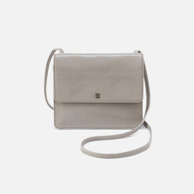 Jill Wallet Crossbody in Polished Leather - Driftwood