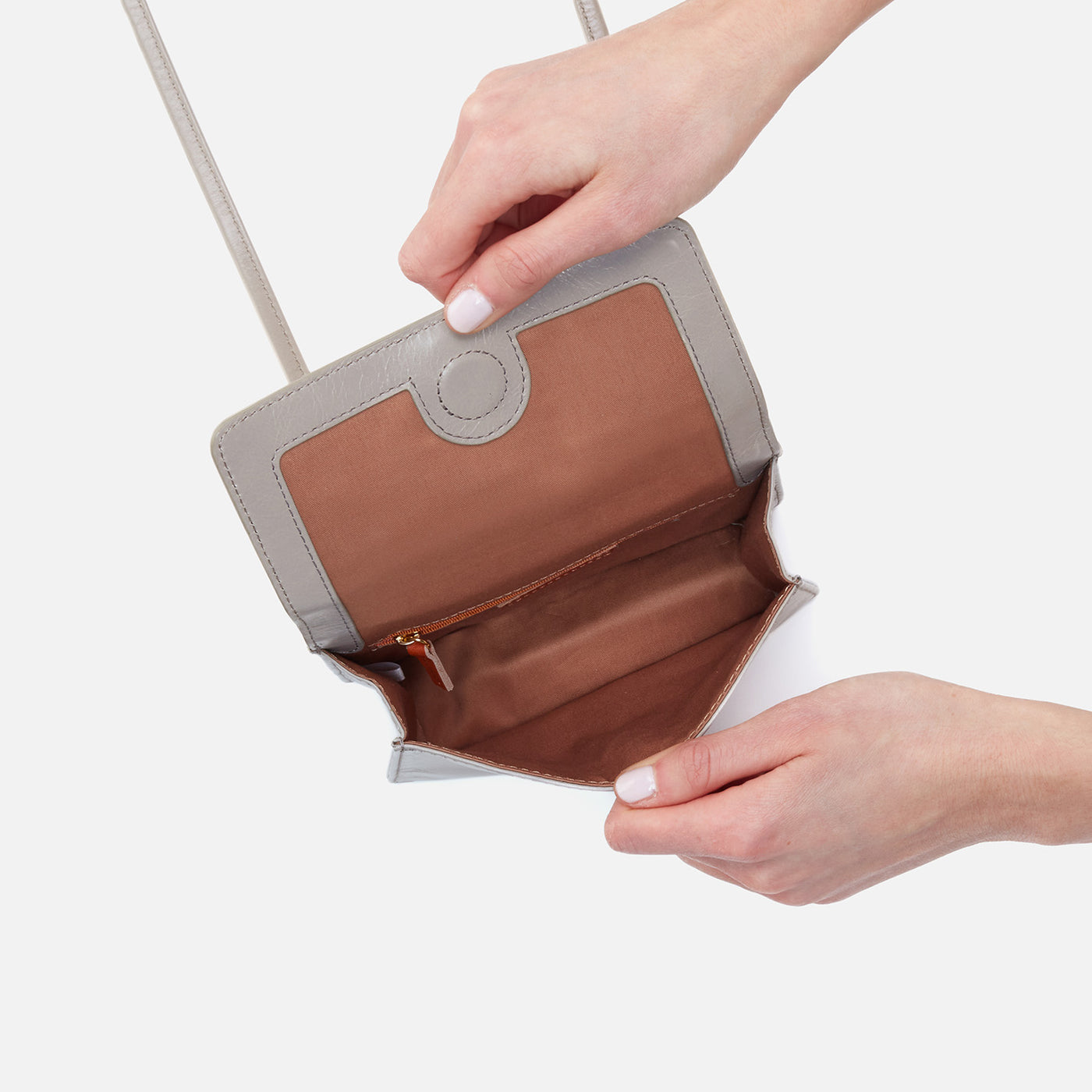 Jill Wallet Crossbody In Polished Leather