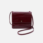 Jill Wallet Crossbody in Polished Leather - Merlot