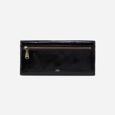 Jill Large Trifold Continental Wallet In Polished Leather