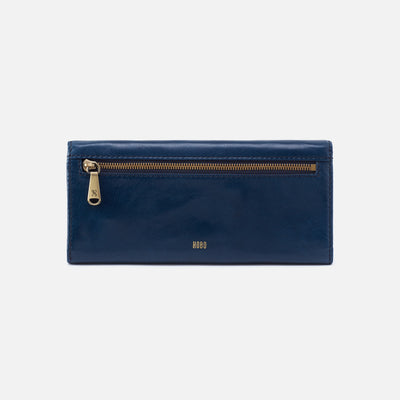 Jill Large Trifold Continental Wallet In Polished Leather