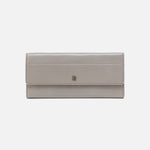 Jill Large Trifold Continental Wallet in Polished Leather - Driftwood