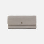 Jill Large Trifold Continental Wallet in Polished Leather - Driftwood