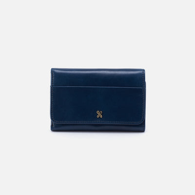 Jill Trifold Wallet In Polished Leather