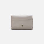 Jill Trifold Wallet in Polished Leather - Driftwood