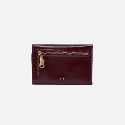 Jill Trifold Wallet In Polished Leather