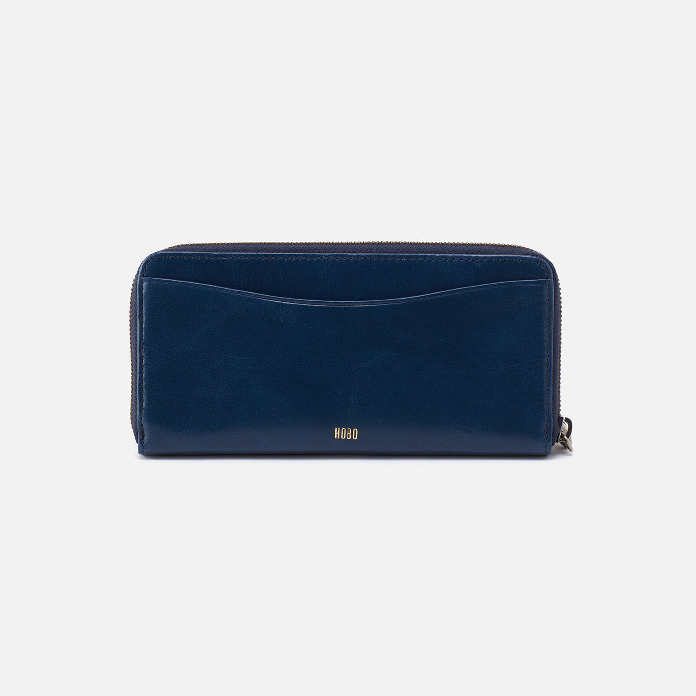 Max Large Zip Around Continental Wallet In Polished Leather