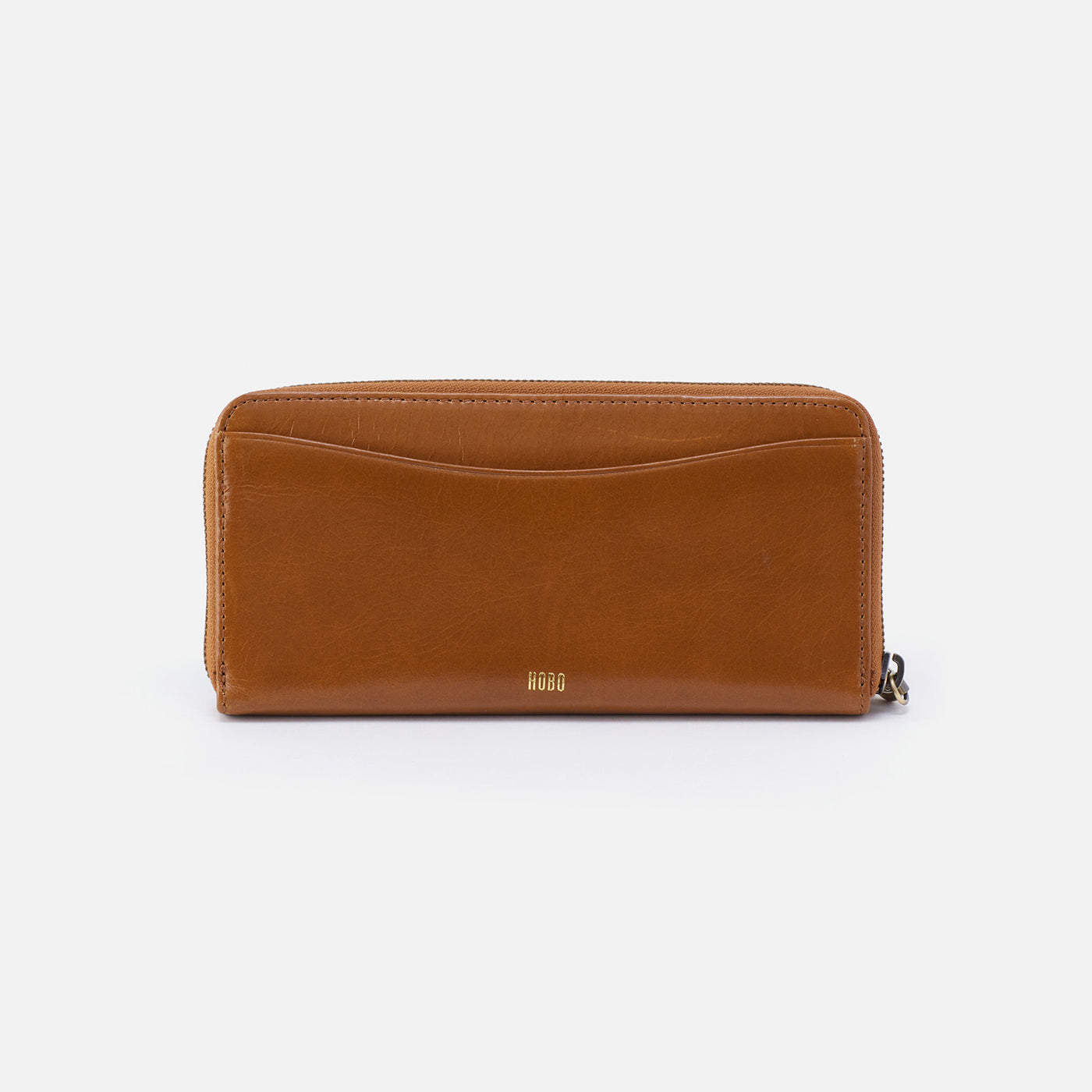 Max Large Zip Around Continental Wallet In Polished Leather