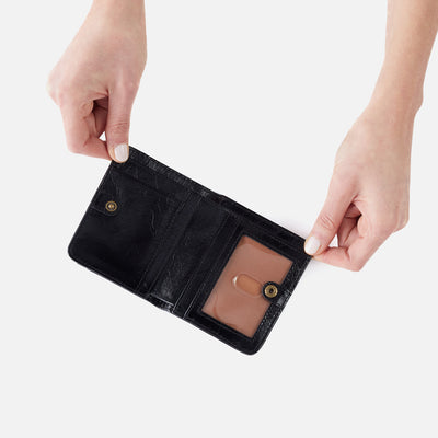 Max Mini Bifold Compact Wallet In Polished Leather