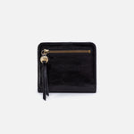 Max Mini Bifold Compact Wallet in Polished Leather - Black