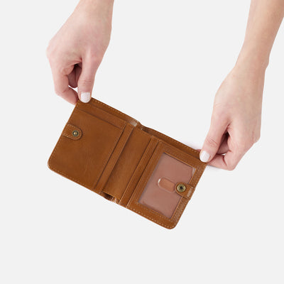 Max Mini Bifold Compact Wallet In Polished Leather