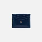 Max Card Case in Polished Leather - Denim