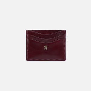 Max Card Case in Polished Leather - Merlot