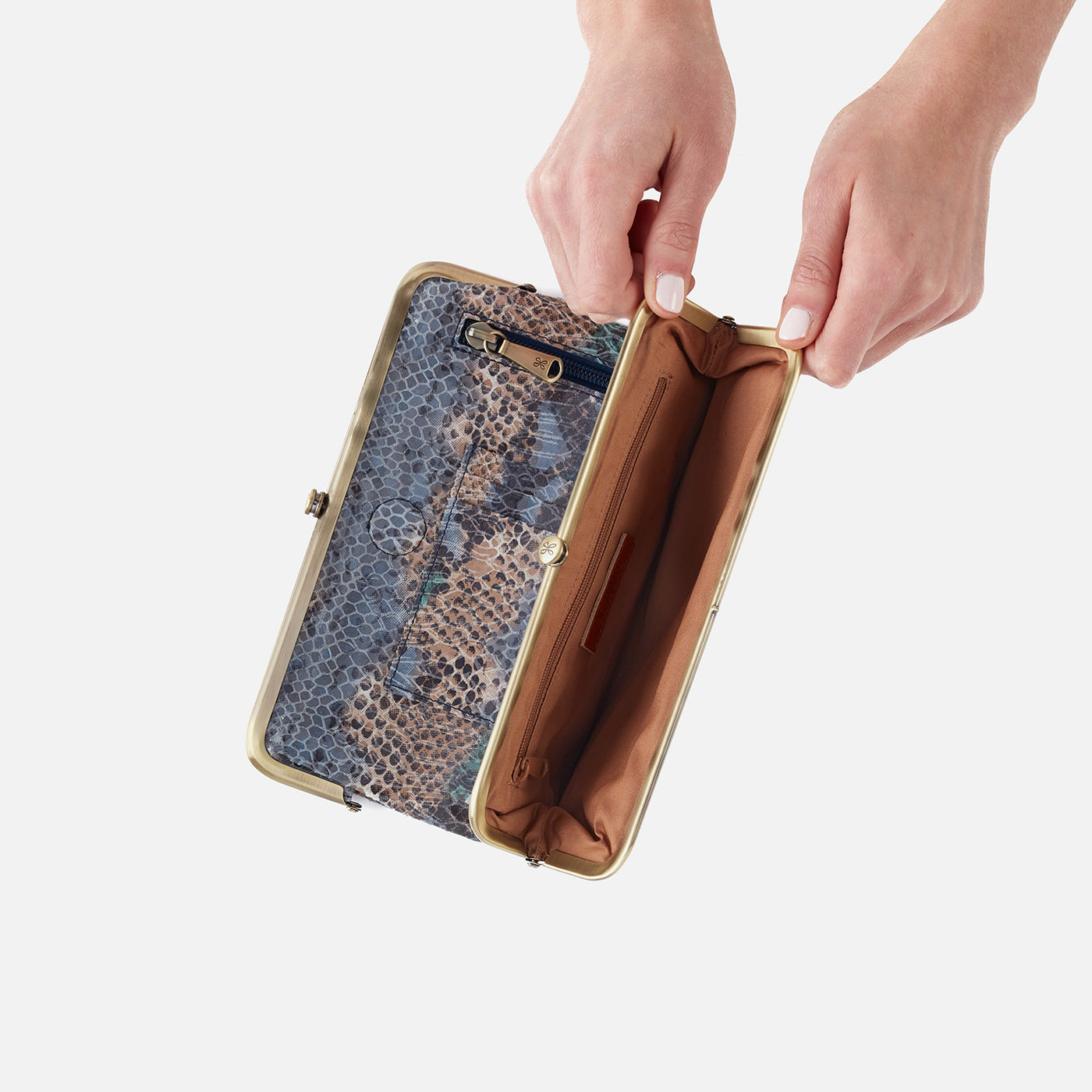 Lauren Clutch-Wallet In Printed Leather