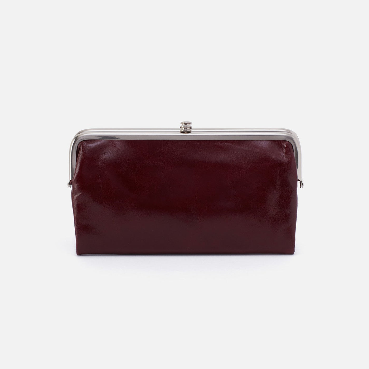 Lauren Clutch-Wallet in Polished Leather - Merlot