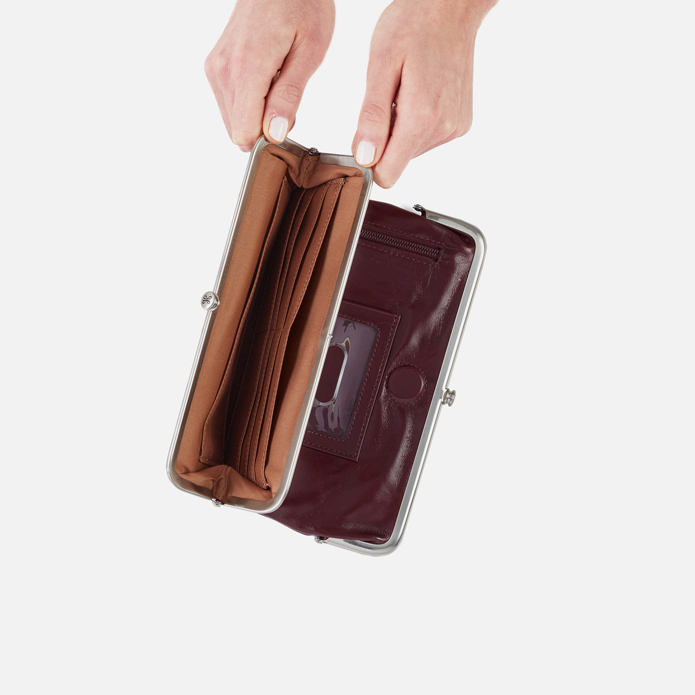 Lauren Clutch-Wallet In Polished Leather