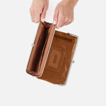 Lauren Clutch-Wallet in Polished Leather - Truffle