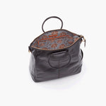 Sheila Large Satchel in Polished Leather - Black