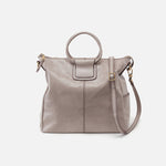 Sheila Large Satchel in Polished Leather - Driftwood