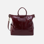 Sheila Large Satchel in Polished Leather - Merlot