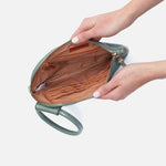 Sable Wristlet in Polished Leather - Bottle Green