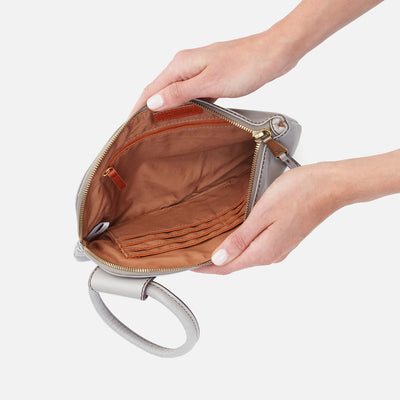 Sable Wristlet In Polished Leather