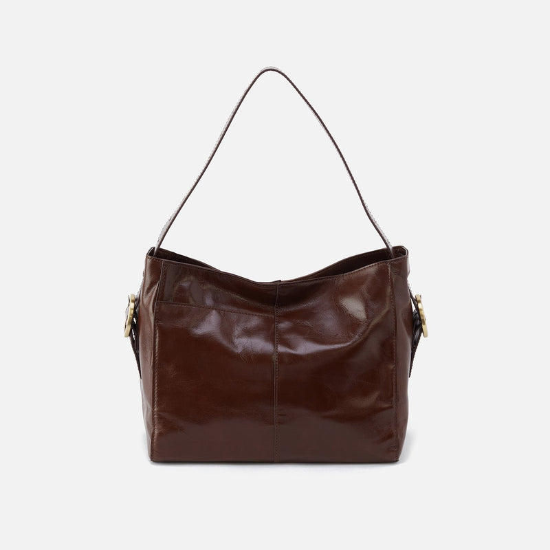 Render Shoulder Bag in Polished Leather - Mocha