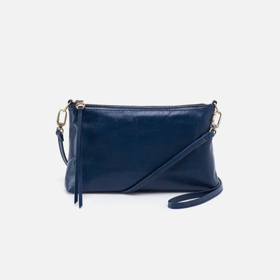 Darcy Crossbody in Polished Leather - Denim