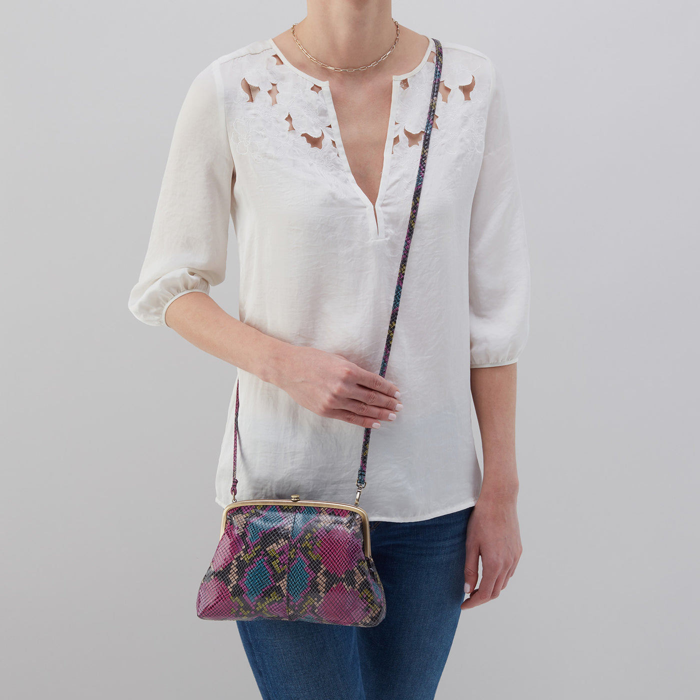Lana Crossbody In Printed Leather