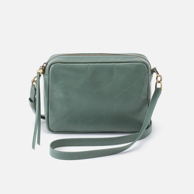Renny Crossbody in Polished Leather - Bottle Green
