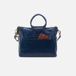 Sheila Medium Satchel in Polished Leather - Denim