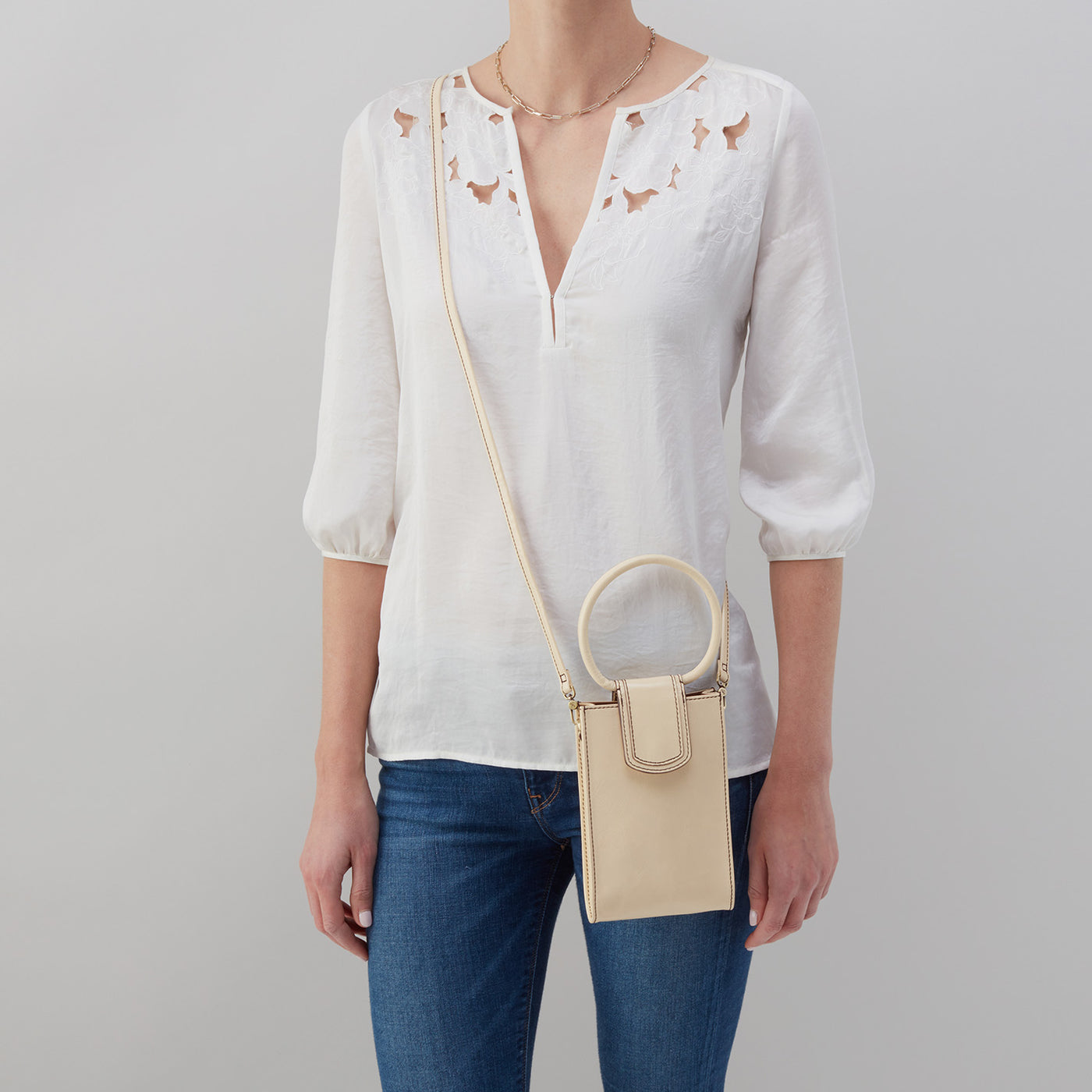 Sheila Phone Crossbody In Polished Leather