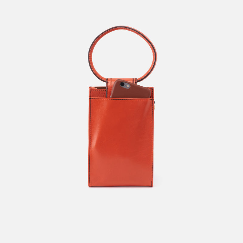 Sheila Phone Crossbody in Polished Leather - Zinnia