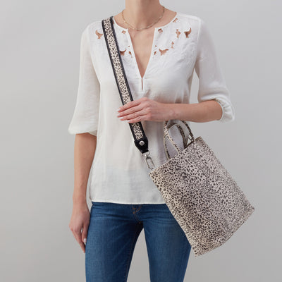 Tripp + Guitar Strap Tote In Printed Leather