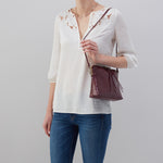 Reeva Crossbody in Polished Leather - Merlot