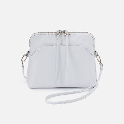 Reeva Crossbody in Polished Leather - Optic White