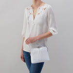Reeva Crossbody in Polished Leather - Optic White