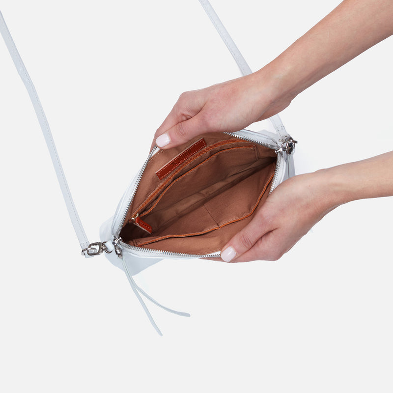 Reeva Crossbody in Polished Leather - Optic White