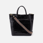 Tripp + Guitar Strap Tote in Polished Leather - Black