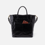 Tripp + Guitar Strap Tote in Polished Leather - Black
