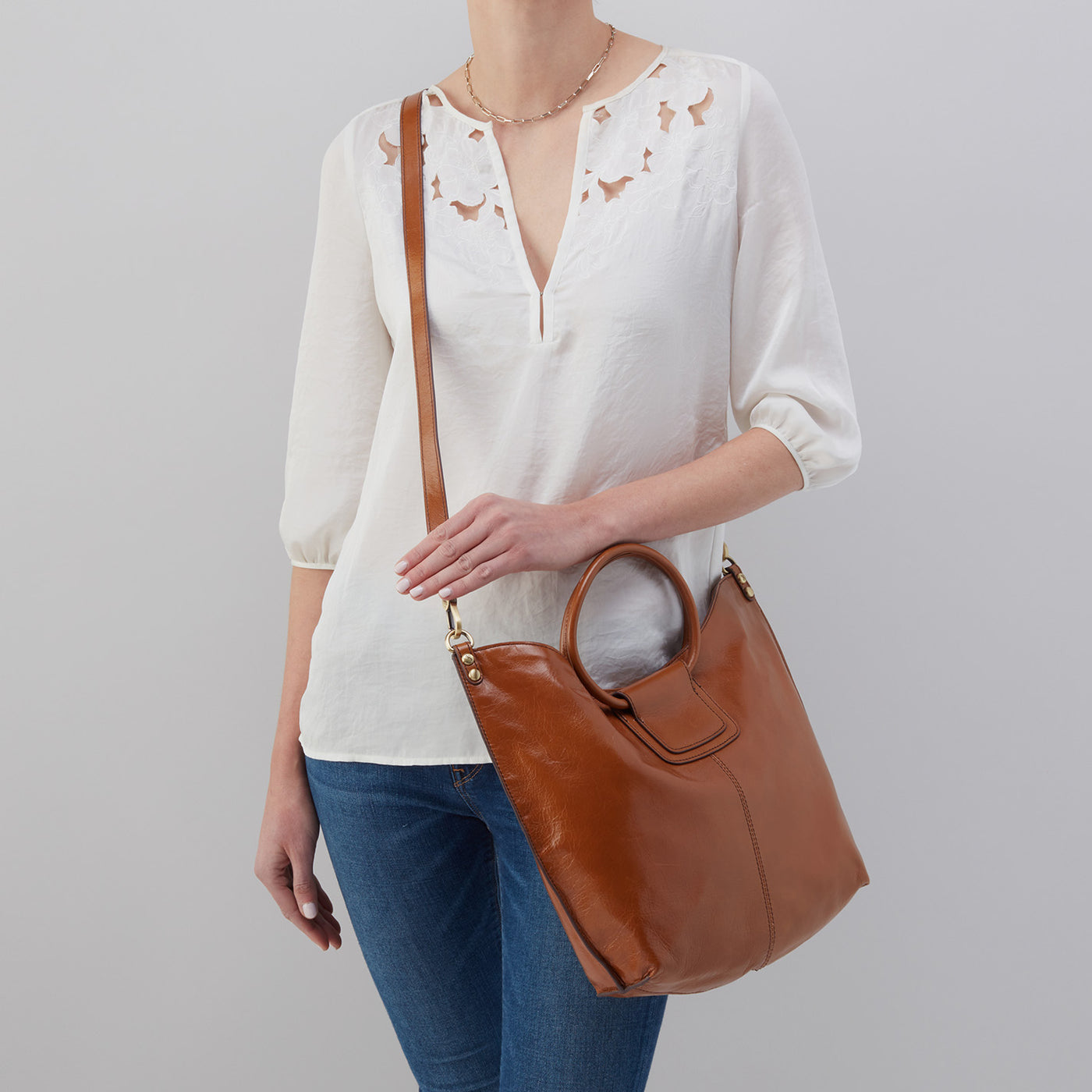 Sheila Tote In Polished Leather